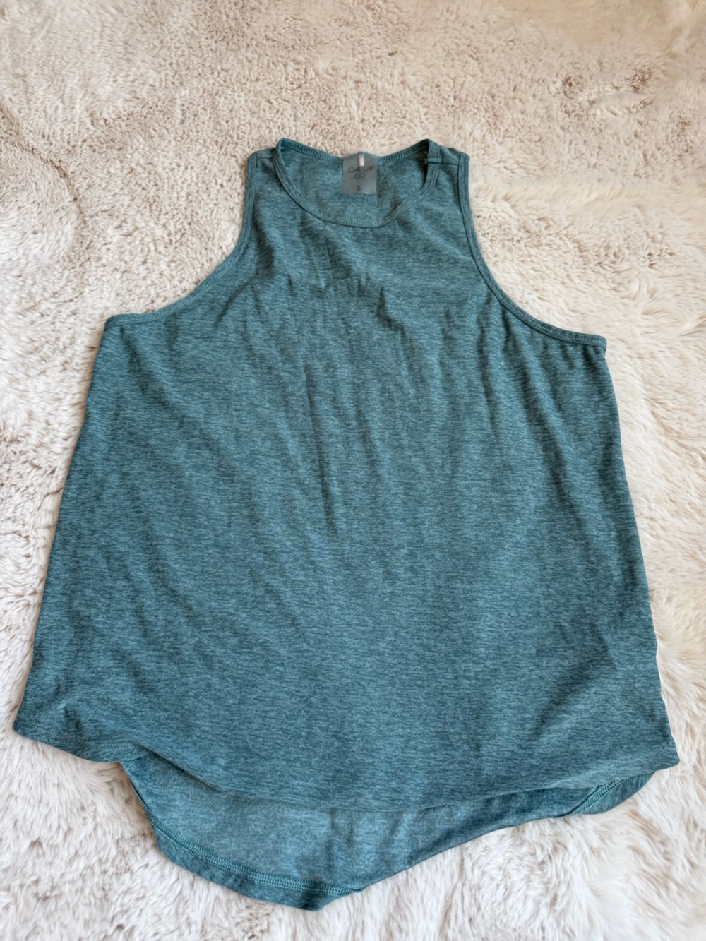 Women's Sleeveless Crewneck Tank Top - Teal Green